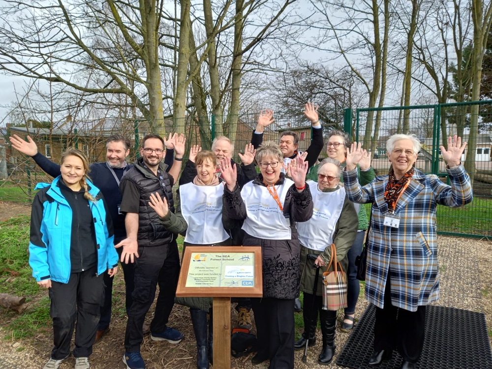 Local Hope Charity members with the Headteacher